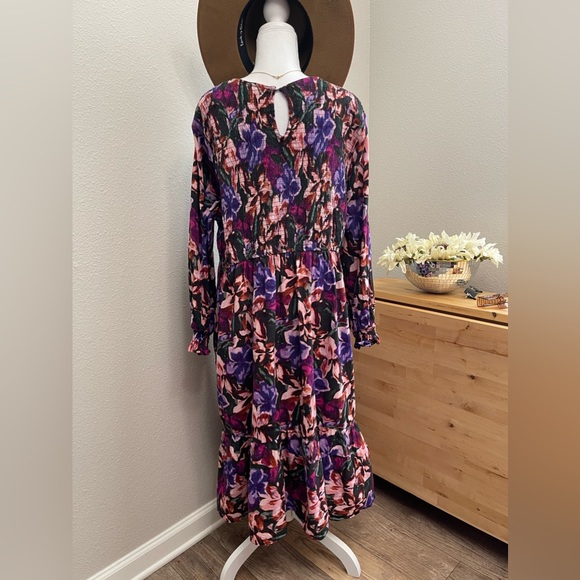 100% Cotton Long Sleeve Floral Dress - Picture 13 of 14